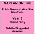 NAPLAN Online MiniTest Answers Numeracy Year 3
